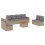 9-teiliges Gartensofa-Set mit beigen synthetischen Rattankissen von , Gartensets - Ref: Foro24-3224085, Preis: 499,57 €, Raba...
