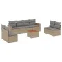9-teiliges Gartensofa-Set mit beigen synthetischen Rattankissen von , Gartensets - Ref: Foro24-3224085, Preis: 516,25 €, Raba...