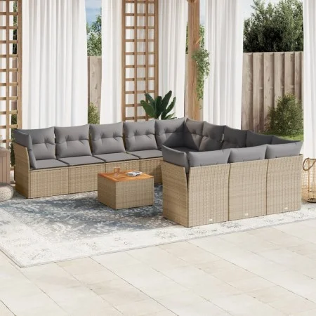 12-piece garden sofa set and brown synthetic rattan cushions by , Garden sets - Ref: Foro24-3223910, Price: 713,84 €, Discoun...