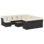 Gartensofa- und Kissenset 13-teilig aus schwarzem synthetischem Rattan von , Gartensets - Ref: Foro24-3223984, Preis: 774,22 ...