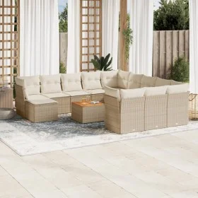 Gartensofa-Set mit Kissen, 13-teilig, beiges synthetisches Rattan von , Gartensets - Ref: Foro24-3223986, Preis: 887,06 €, Ra...