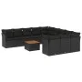 Gartensofa-Set 12-teilig mit schwarzen synthetischen Rattankissen von , Gartensets - Ref: Foro24-3223906, Preis: 751,24 €, Ra...