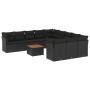 Set de sofás de jardín 12 piezas cojines ratán sintético negro de , Conjuntos de jardín - Ref: Foro24-3223906, Precio: 733,01 €