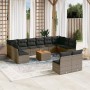 Gartensofa-Set mit Kissen, 13-teilig, graues synthetisches Rattan von , Gartensets - Ref: Foro24-3223897, Preis: 703,22 €, Ra...