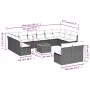 Garden sofa set with cushions 13 pieces gray synthetic rattan by , Garden sets - Ref: Foro24-3223897, Price: 691,61 €, Discou...