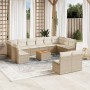 Garden sofa set with cushions 13 pieces beige synthetic rattan by , Garden sets - Ref: Foro24-3223895, Price: 750,58 €, Disco...