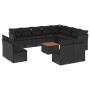 Gartensofa- und Kissenset 13-teilig aus schwarzem synthetischem Rattan von , Gartensets - Ref: Foro24-3223927, Preis: 778,56 ...