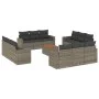 Garden sofa set with cushions 13 pieces gray synthetic rattan by , Garden sets - Ref: Foro24-3224058, Price: 883,77 €, Discou...