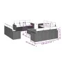 Garden sofa set with cushions 13 pieces gray synthetic rattan by , Garden sets - Ref: Foro24-3224058, Price: 883,77 €, Discou...