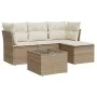 Garden sofa set with cushions 5 pieces beige synthetic rattan by , Garden sets - Ref: Foro24-3249387, Price: 321,53 €, Discou...