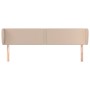 Cabecero de cuero sintético color capuchino 203x23x78/88 cm