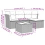 Gartensofa-Set mit Kissen, 5-teilig, beiges synthetisches Rattan von , Gartensets - Ref: Foro24-3249387, Preis: 334,34 €, Rab...