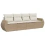 Garden sofa set with cushions 4 pieces beige synthetic rattan by , Garden sets - Ref: Foro24-3253415, Price: 338,26 €, Discou...