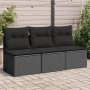 3-seater garden sofa with PE rattan cushions in black by , Outdoor sofas - Ref: Foro24-365988, Price: 159,49 €, Discount: %
