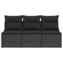 3-seater garden sofa with PE rattan cushions in black by , Outdoor sofas - Ref: Foro24-365988, Price: 159,49 €, Discount: %