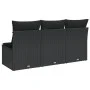 3-Sitzer-Gartensofa mit PE-Rattankissen in Schwarz von , Outdoor-Sofas - Ref: Foro24-365988, Preis: 157,69 €, Rabatt: %