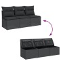 3-seater garden sofa with PE rattan cushions in black by , Outdoor sofas - Ref: Foro24-365988, Price: 159,49 €, Discount: %