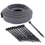 Nature Garden Edging Set with Spikes Gray 5 cm x 10 m by , Garden edging and edging - Ref: Foro24-447506, Price: 49,79 €, Dis...