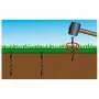 Nature Garden Edging Set with Spikes Gray 5 cm x 10 m by , Garden edging and edging - Ref: Foro24-447506, Price: 49,79 €, Dis...