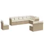 Garden sofa set with beige cushions 10 pieces synthetic rattan by , Garden sets - Ref: Foro24-3249637, Price: 669,26 €, Disco...
