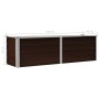 Brown galvanized steel flower bed 160x40x45 cm by vidaXL, Pots and planters - Ref: Foro24-45718, Price: 47,19 €, Discount: %