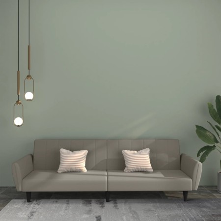 Light gray velvet 2-seater sofa bed by , Sofas - Ref: Foro24-375858, Price: 271,35 €, Discount: %