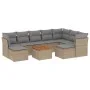 Garden sofa set with beige cushions 10 pieces synthetic rattan by , Garden sets - Ref: Foro24-3223966, Price: 564,08 €, Disco...
