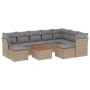 Gartensofa-Set mit beigen Kissen, 10-teilig, synthetisches Rattan von , Gartensets - Ref: Foro24-3223966, Preis: 538,04 €, Ra...