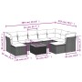Gartensofa-Set mit beigen Kissen, 10-teilig, synthetisches Rattan von , Gartensets - Ref: Foro24-3223966, Preis: 538,04 €, Ra...