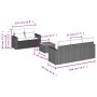 Set de sofás de jardín 6 piezas y cojines ratán sintético negro by , Garden sets - Ref: Foro24-3224004, Price: 394,76 €, Disc...