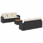 Set de comedor de jardín 7 pzas y cojines ratán sintético negro de , Conjuntos de jardín - Ref: Foro24-3224012, Precio: 420,1...