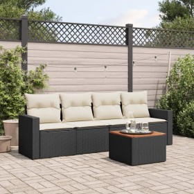 5-piece garden furniture set with black synthetic rattan cushions by , Garden sets - Ref: Foro24-3223998, Price: 278,80 €, Di...