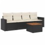 5-teiliges Gartenmöbel-Set und Kissen aus synthetischem Rattan schwarz von , Gartensets - Ref: Foro24-3223998, Preis: 278,80 ...