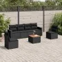 7-piece garden dining set with black synthetic rattan cushions by , Garden sets - Ref: Foro24-3224067, Price: 419,04 €, Disco...