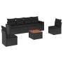 7-teiliges Garten-Esszimmerset und Kissen synthetisches Rattan schwarz von , Gartensets - Ref: Foro24-3224067, Preis: 418,25 ...