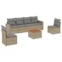 7-piece garden sofa set and beige synthetic rattan cushions by , Garden sets - Ref: Foro24-3224071, Price: 415,96 €, Discount: %