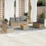 Gartensofa-Set mit beigen Kissen 8 Stück PE-Rattan von , Gartensets - Ref: Foro24-3224078, Preis: 466,96 €, Rabatt: %