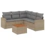 Garden sofa set with 6-piece synthetic rattan beige cushions by , Garden sets - Ref: Foro24-3224120, Price: 372,16 €, Discoun...