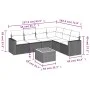 Set of 7-piece garden sofas and beige synthetic rattan cushions by , Garden sets - Ref: Foro24-3224141, Price: 430,24 €, Disc...