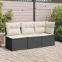 Garden sofa without armrests with black PE rattan cushions by , Outdoor sofas - Ref: Foro24-365996, Price: 57,77 €, Discount: %