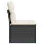 Garden sofa without armrests with black PE rattan cushions by , Outdoor sofas - Ref: Foro24-365996, Price: 57,77 €, Discount: %