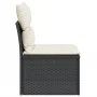Garden sofa without armrests with black PE rattan cushions by , Outdoor sofas - Ref: Foro24-365996, Price: 57,62 €, Discount: %