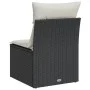 Garden sofa without armrests with black PE rattan cushions by , Outdoor sofas - Ref: Foro24-365996, Price: 57,62 €, Discount: %