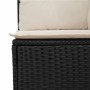 Garden sofa without armrests with black PE rattan cushions by , Outdoor sofas - Ref: Foro24-365996, Price: 57,77 €, Discount: %