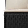 Garden sofa without armrests with black PE rattan cushions by , Outdoor sofas - Ref: Foro24-365996, Price: 57,62 €, Discount: %