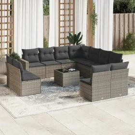 Garden sofa set 12 pieces with gray synthetic rattan cushions by , Garden sets - Ref: Foro24-3219130, Price: 684,74 €, Discou...