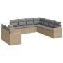 Set mit 9 Gartensofas mit beigen Kissen aus synthetischem Rattan von , Gartensets - Ref: Foro24-3219139, Preis: 589,34 €, Rab...