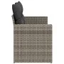 Garden sofa with cushions, 2 seats, synthetic gray rattan by , Outdoor sofas - Ref: Foro24-366122, Price: 152,12 €, Discount: %