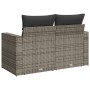 Gartensofa mit 2-Sitzer-Kissen synthetisches Rattangrau von , Outdoor-Sofas - Ref: Foro24-366122, Preis: 149,28 €, Rabatt: %