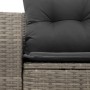 Garden sofa with cushions, 2 seats, synthetic gray rattan by , Outdoor sofas - Ref: Foro24-366122, Price: 149,28 €, Discount: %